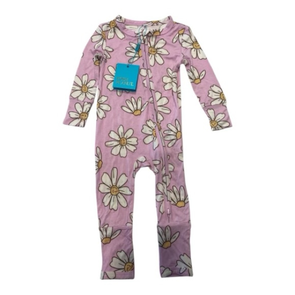 Posh Peanut Alice Daisy Zippered Convertible Footie 3-6 mos